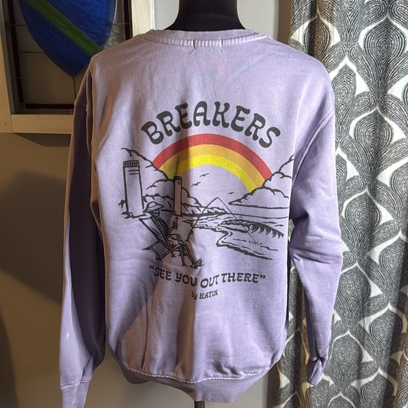 Breakers Surf Shop Katin Crew Neck Sweatshirt Dusty Purple SZ Small - Picture 1 of 10